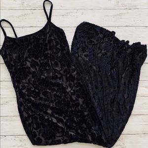 90’s Crushed velvet burn out formal prom BASIC